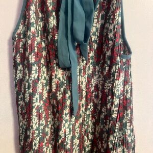 Entro Floral Sleeveless Blouse - Pink White, Teal